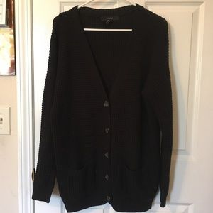Forever 21 Black Knit Cardigan Sweater